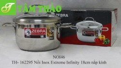TH- 162295 Nồi Inox Extreme Infinity 18cm nắp kính