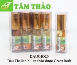 Dầu Thailan bi lăn thảo dược Green herb 