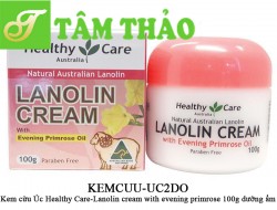 Kem cừu úc Healthy Care -Lanolin cream with evening primrose -100g dưỡng ẩm