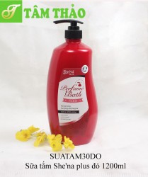 Sữa tắm She'na plus đỏ 1200ml 