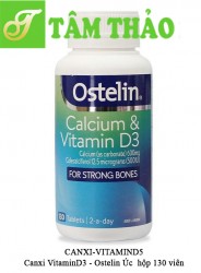 Canxi VitaminD3 - Ostelin Úc  hộp 130 viên 