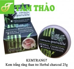 Kem trắng răng than tre Herbal charcoal 25g 