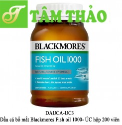 Dầu cá bổ mắt Blackmores Fish oil 1000- ÚC hộp 200 viên 