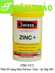 Viên bổ sung kẽm Swisse- Zinc - úc hộp 60v- 