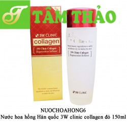 Nước hoa hồng Hàn quốc 3W clinic collagen đỏ 150ml 