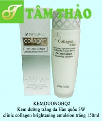 Kem dưỡng trắng da Hàn quốc 3W clinic collagen brightening emulsion trắng 150ml 