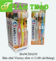Bàn chải Victory slim vỉ 3 (48 cái/thùng) 