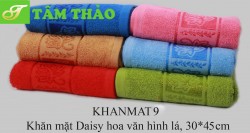 Khăn mặt Thailand -Daisy hoa văn, hình lá 30*45cm
