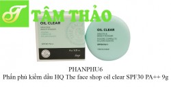 Phấn phủ kiềm dầu HQ The face shop oil clear SPF30 PA++ 9g 