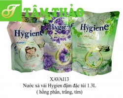 Nước xả vải Hygien đậm đặc túi 1.3L hồng phấn, trắng, tím