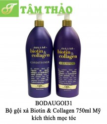 Bộ gội xả Biotin & Collagen kích thích mọc tóc 750ml Mỹ 022796940971-022796940988