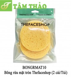 Bông rửa mặt tròn Thefaceshop (2 cái/Túi) 8809056662109
