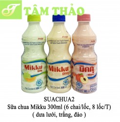 Sữa chua Mikku đào 300ml (6 chai/lốc, 8 lốc/T) 8850952217245, 8850952215746,8850952217146