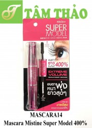 Mascara Mistine Super Model 400% màu hồng 8855629006108