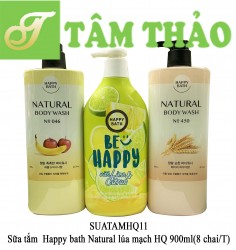 Sữa tắm  Happy bath Natural HQ 900ml(8 chai/T) 