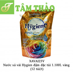 1316064919Nước xả vải Hygien đậm đặc túi 1.100L vàng (12 túi/t)