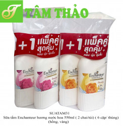 Sữa tắm Enchanteur hương nước hoa 550ml vàng kèm chai 250ml (12c/thùng) 8888202003096