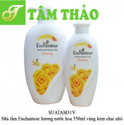 Sữa tắm Enchanteur hương nước hoa 550ml vàng kèm chai 250ml (12c/thùng) 8888202003096