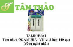 Tăm nhựa OKAMURA -VN vỉ 2 hộp 140 que -4983435201234 (công nghẹ nhật)