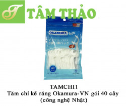 Tăm chỉ kẽ răng Okamura -VN-gói 40 cây -4983435738716 (công nghệ Nhật)