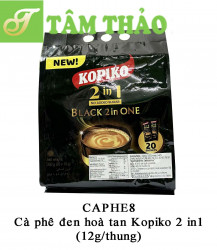 Cà phê đen hoà tan Kopiko 2 in1(12g/thung)-8998666003829