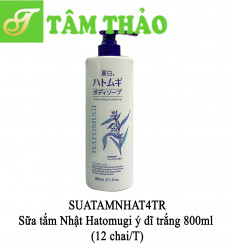 Sữa tắm Nhật Hatomugi ý dĩ trắng 800ml (12 chai/T) 4513574027077