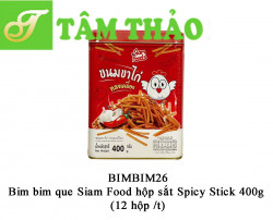 Bim bim que Siam Food hộp sắt Spicy Stick 400g ( 12 hộp /t)8859398101514