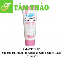 Sữa rửa mặt trắng da Alpha arbutin colagen 120g ( 24tuyp/t) 8859690410437