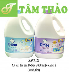 Xả vải trẻ em D-Nee 2800ml nắp hồng (4 can/T)