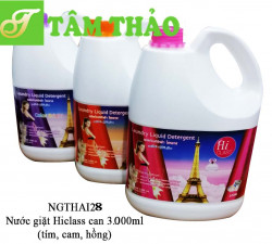 Nước giặt Hiclass can 3.000ml (4 can/T) 