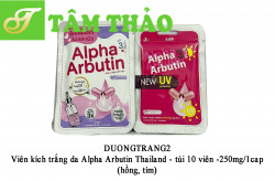 Viên kích trắng da Alpha Arbutin Thailand- túi 10 viên -250mg/1cap