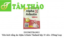 Viên kích trắng da Alpha Arbutin Thailand hộp 10 viên -250mg/1cap