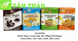 Bánh Siam Foods hộp sắt 400g thailand(12h/thung)