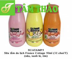 Sữa tắm du lịch France Cottage 50ml (12 chai/T)