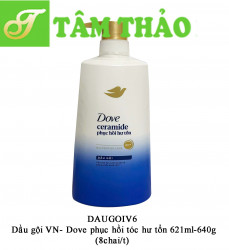  Dầu gội VN- Dove phục hồi tóc hư tổn 621ml-640g( 8chai/t)8934868180517